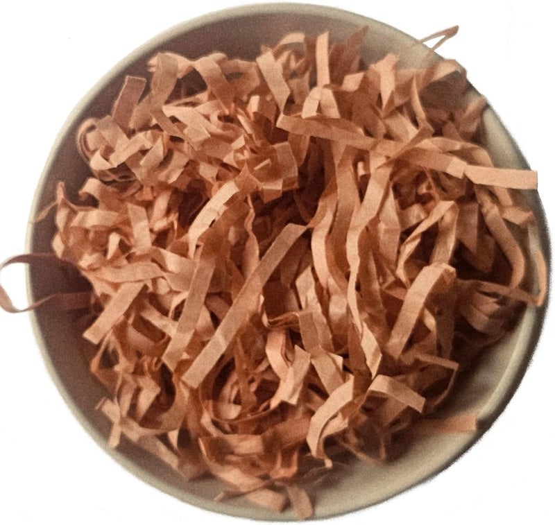 InsideMyNest Inside My Nest Dusty Peach Terracotta Shredded Tissue Paper Shred Hamper Gift Box Basket Filler Eco-Friendly Biodegradable Compostable Acid-Free Colorfast 200g - Image 1